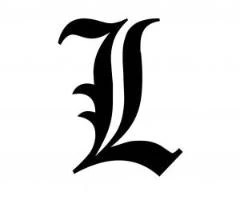 L letter from death note logo vector. L Character Death Note Wiki Fandom
