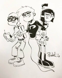 pic Danny Phantom And Sam Drawing butch hartman gallery danny phantom