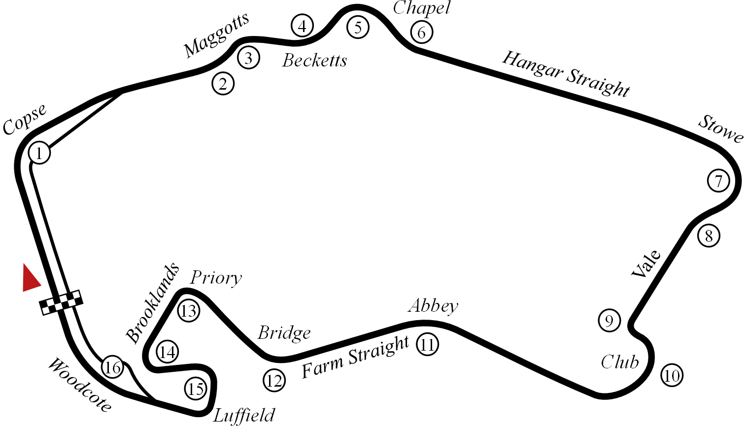 pic Silverstone Map With Corner Names silverstone circuit the formula 1