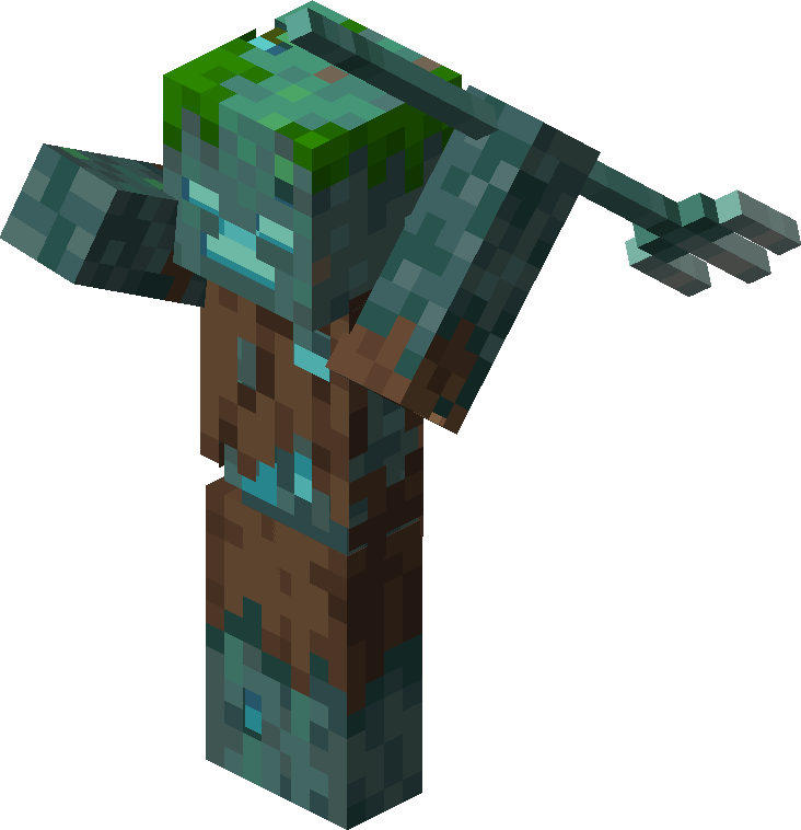 Papercraft mini drowned & trident minecraft templates, minecraft blocks, minecraft images, minecraft room. Drowned Minecraft Wiki