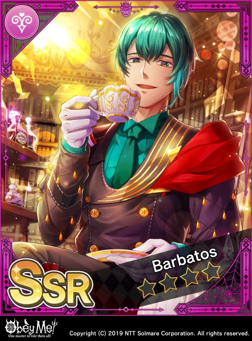 photo Barbatos Obey Me Ur Cards a fellow tea enthusiast obey me wiki