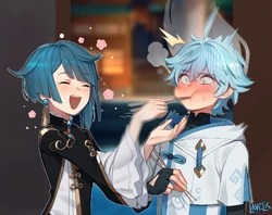 photo Chongyun And Xingqiu Genshin Impact Official Art shipping wiki fandom