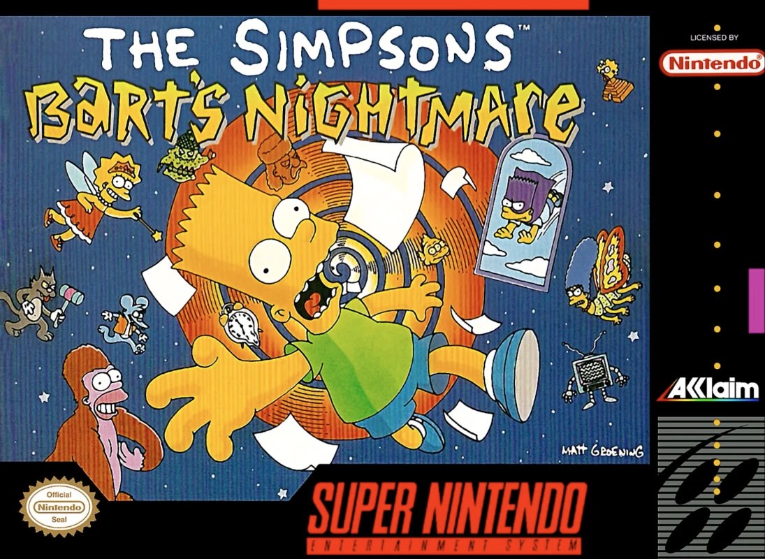 pix Bart Simpson Skateboard Game nightmare video game simpsons wiki