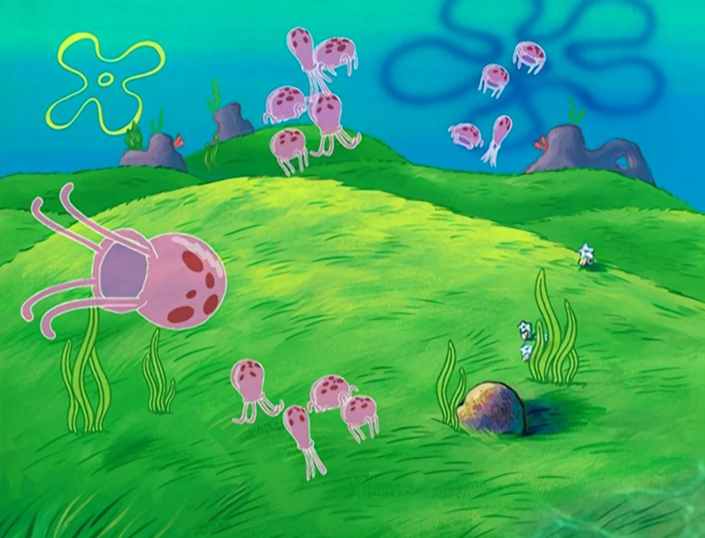 wallpapers Jellyfish Fields Sunset encyclopedia spongebobia fandom