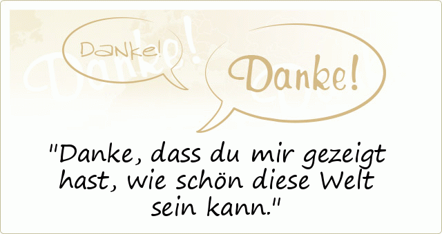 Danke Sprüche - einer von 18 Sprüchen