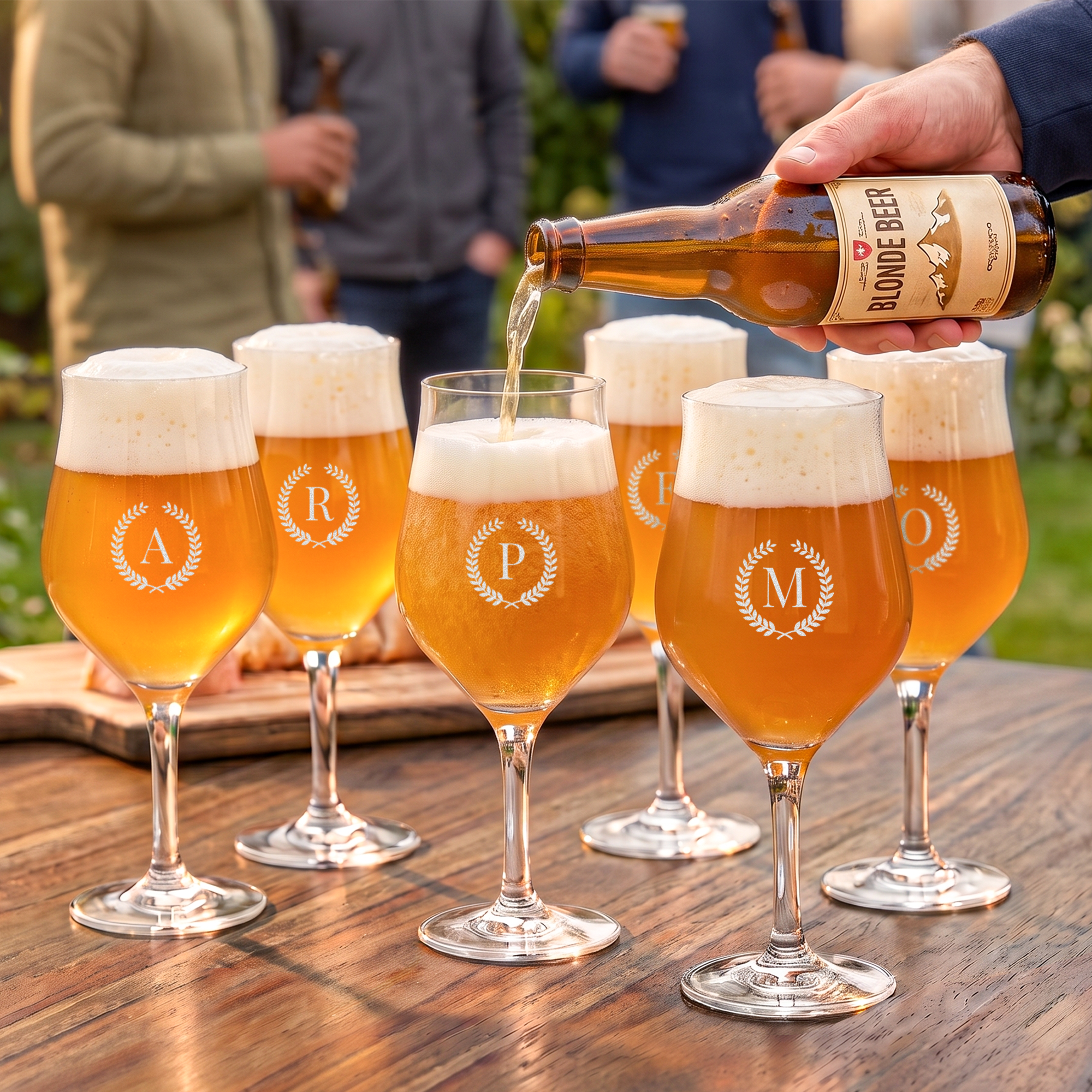 Personligt ølglas – Moderne – 6 stk.