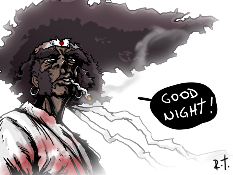 Back in the village, saki asks yasuke to bring her to doctor morisuke — and she won't take no for an answer. Afro Samurai - Zerochan Anime Image Board