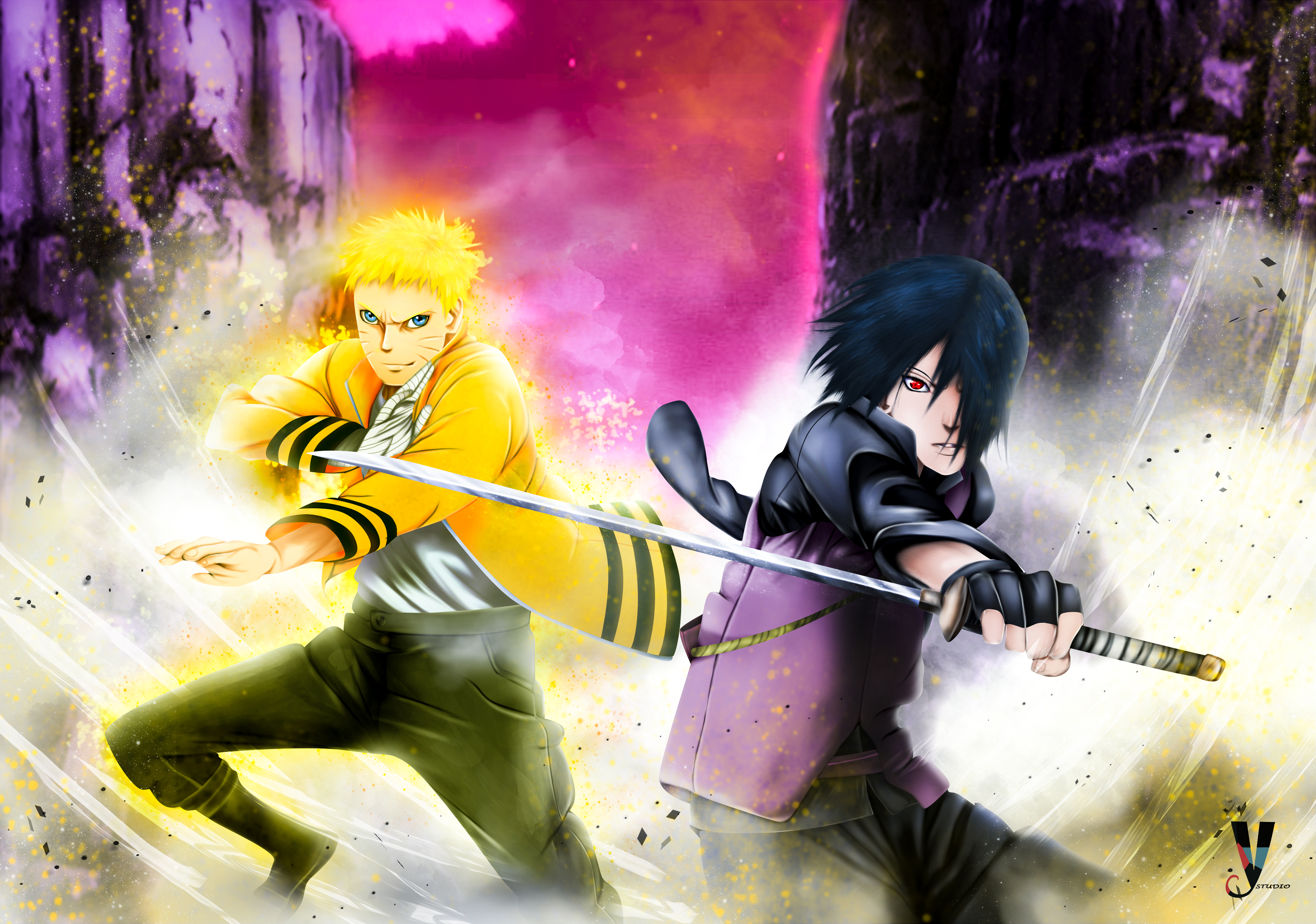Zona Naruto Naruto And Sasuke Wallpaper 4k
