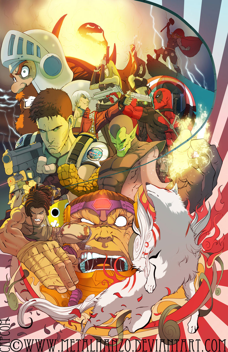 Okami Marvel Vs Capcom - Download High Quality Geometric Design | Desktop
