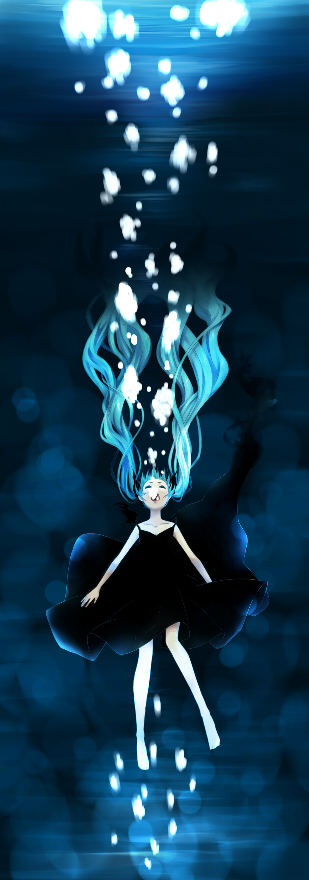 Anime Girl Drowning Drawing