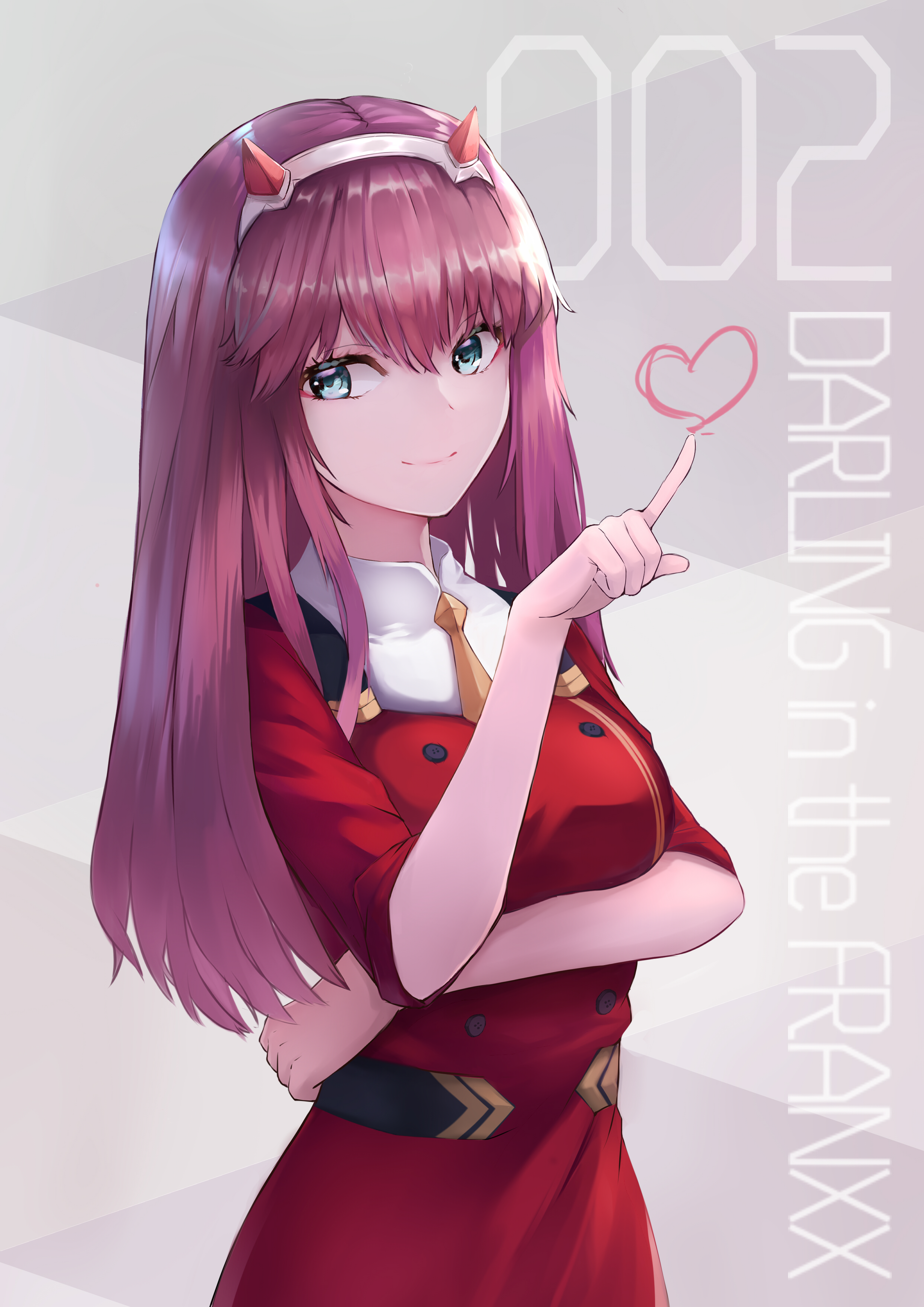 Anime Darling Zero Two Cute Smile Novocom Top