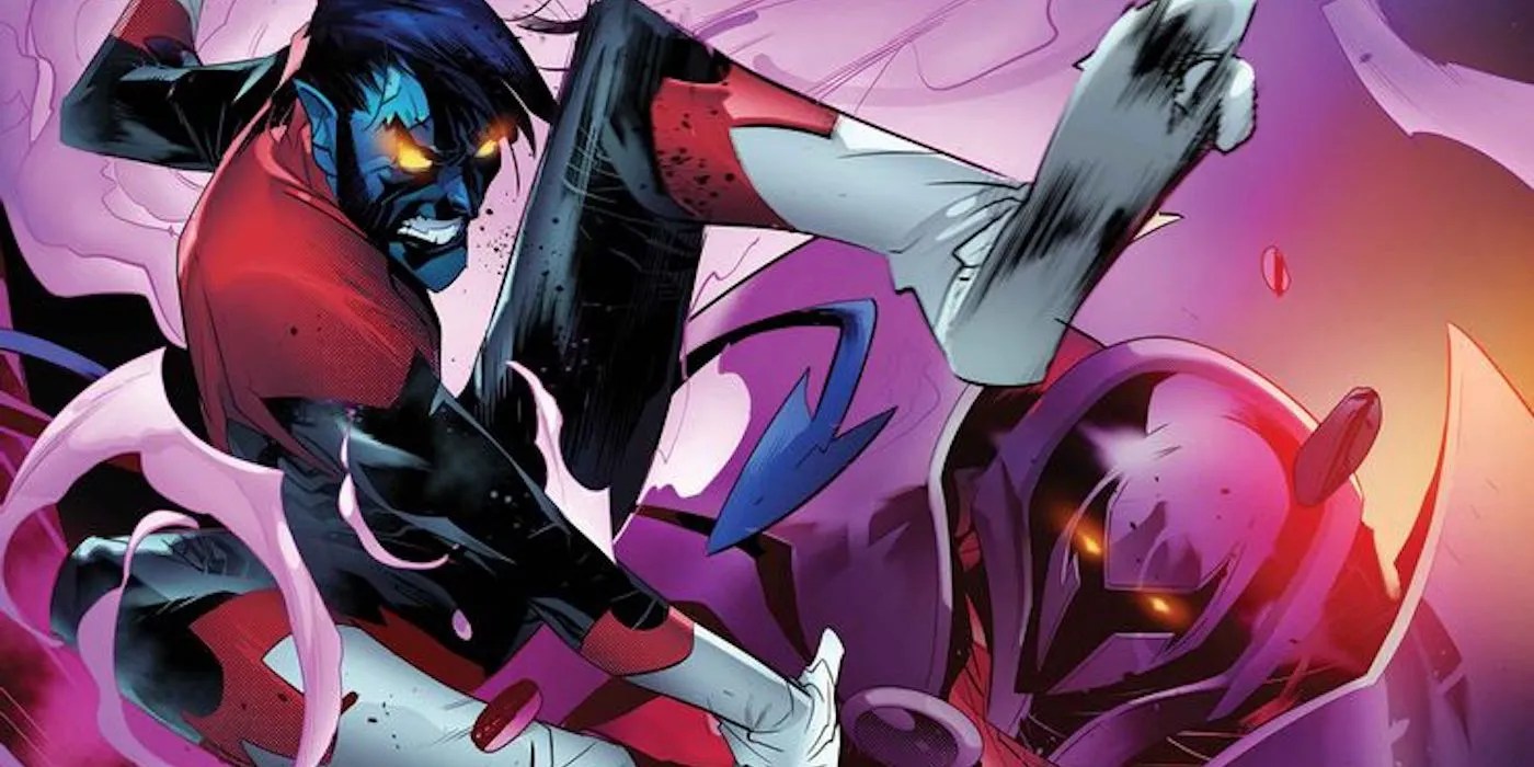 Nightcrawler fights Onslaught.