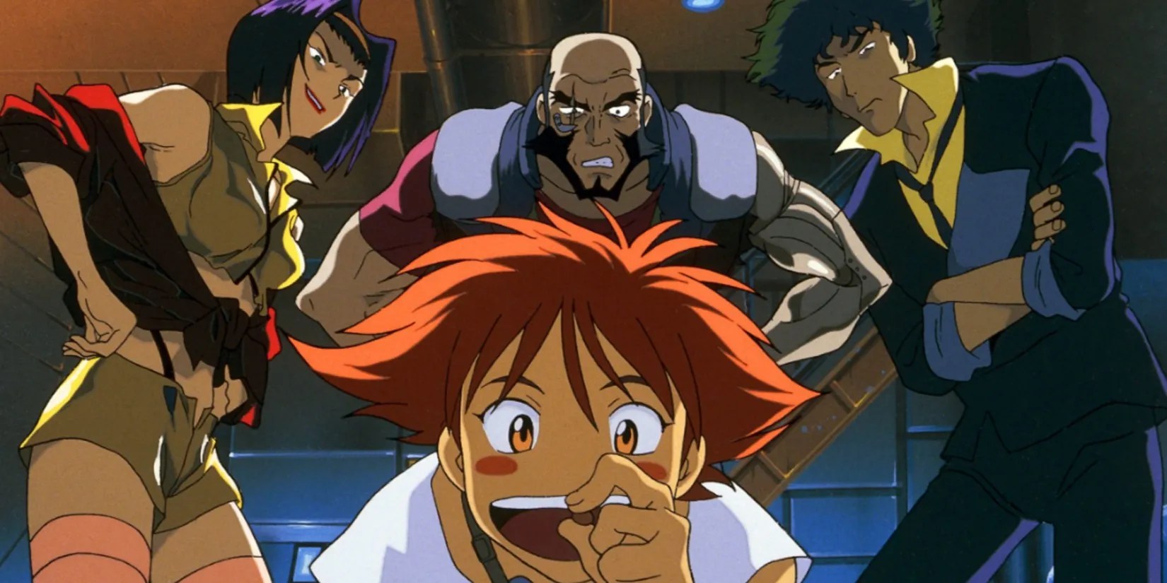 The Cowboy Bebop Crew all stare down the camera