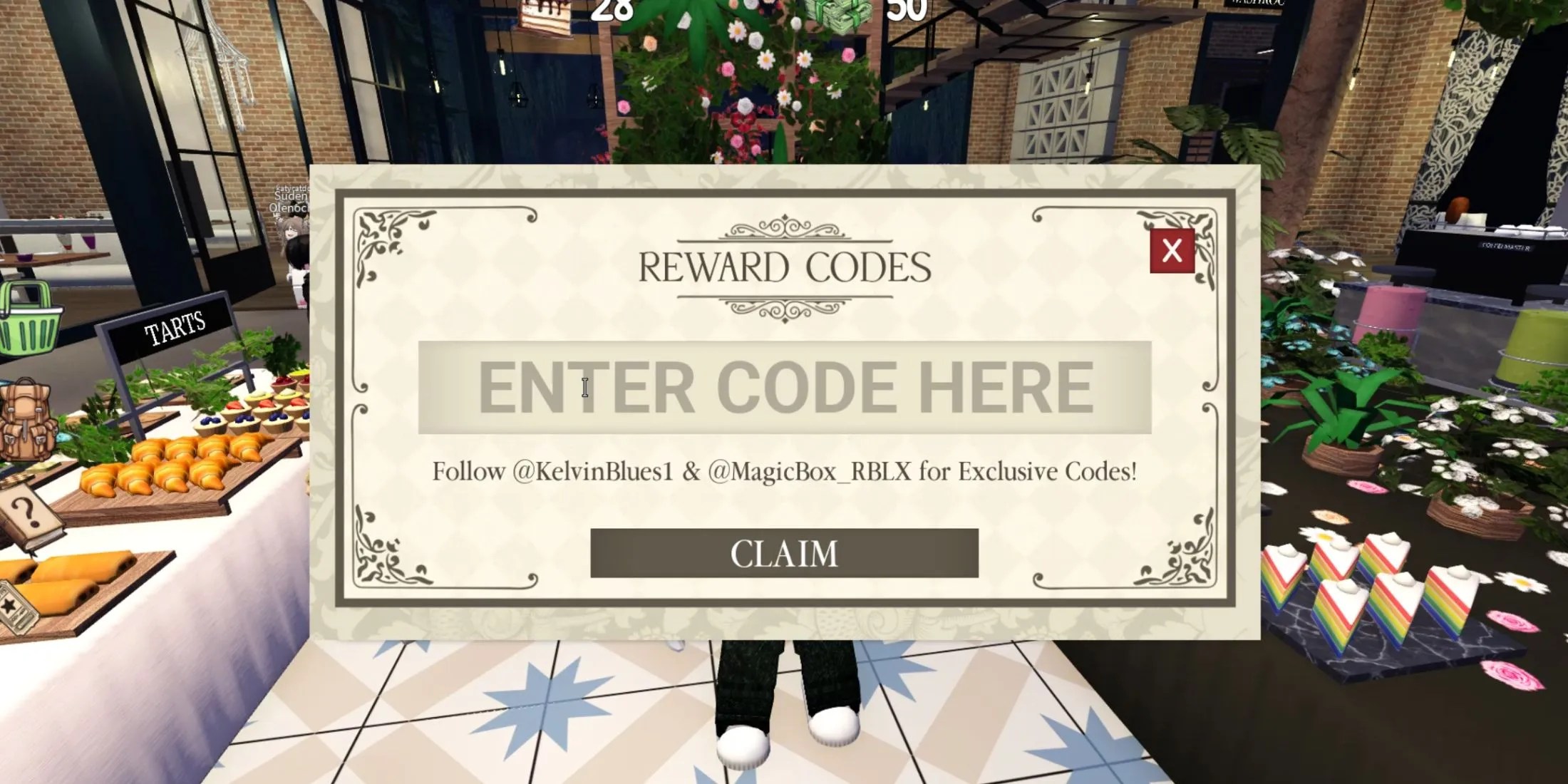 Roblox Tea Time Dessert Buffet Code Tea Codes 3 