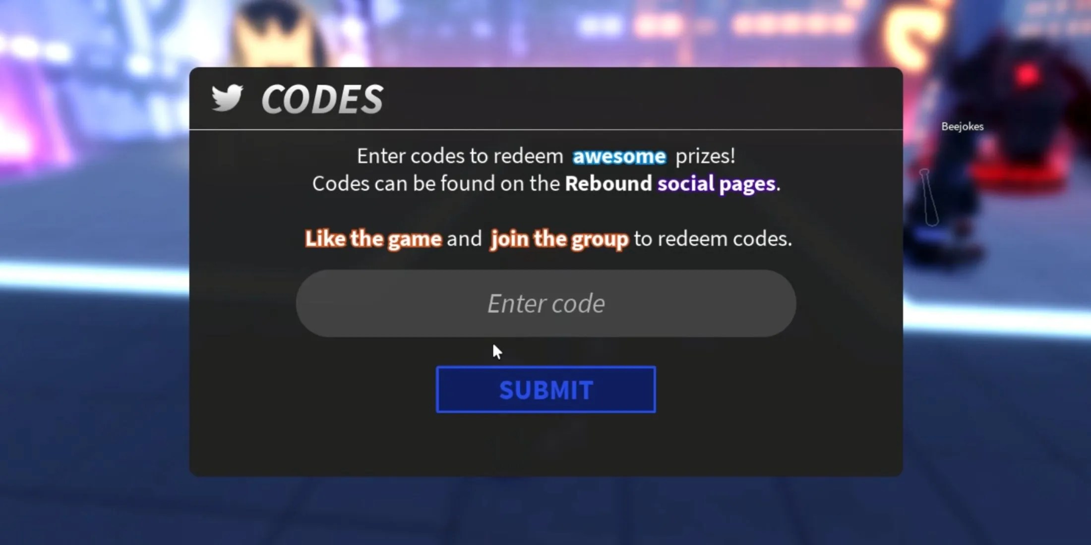 Roblox REBOUND Codes Rebound Codes 3 