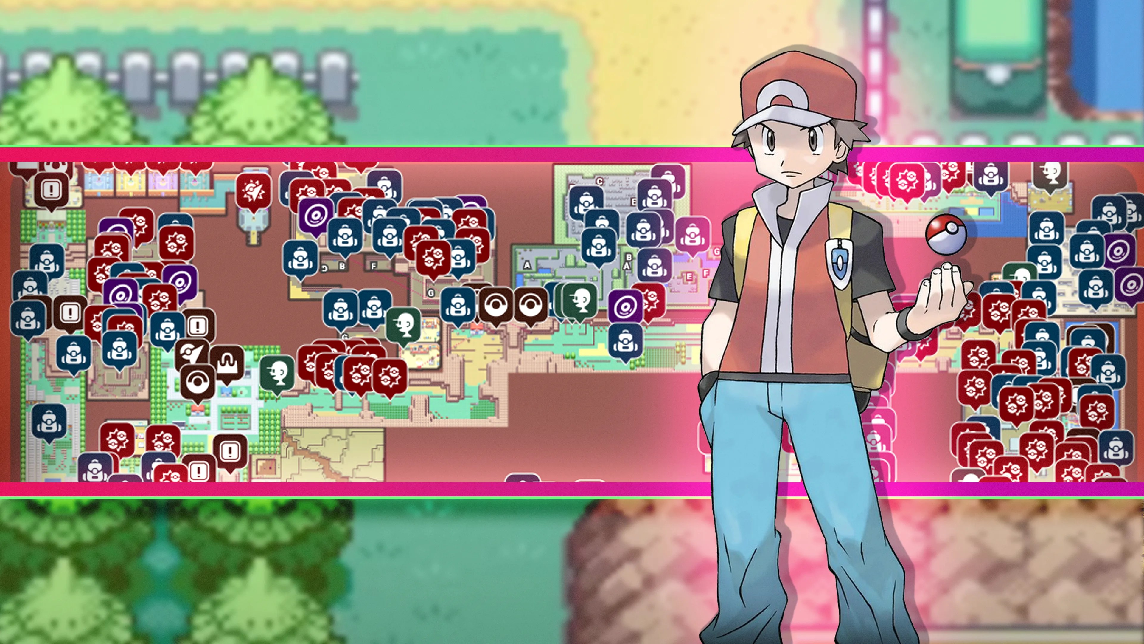 Pok Mon FireRed And LeafGreen Interactive Maps Polygon Pokemon Fire Red Leaf Green Overworld Feature 