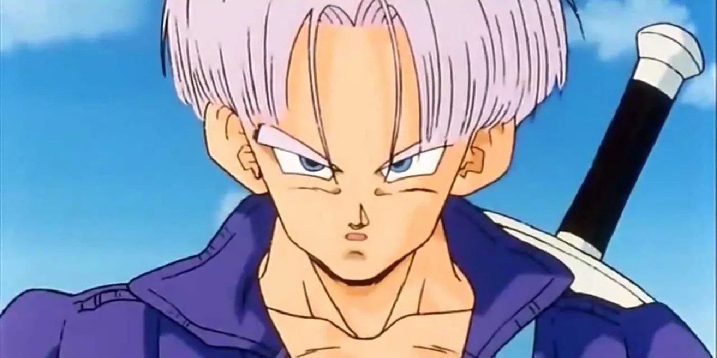 Anime character flaunting iconic purple hair