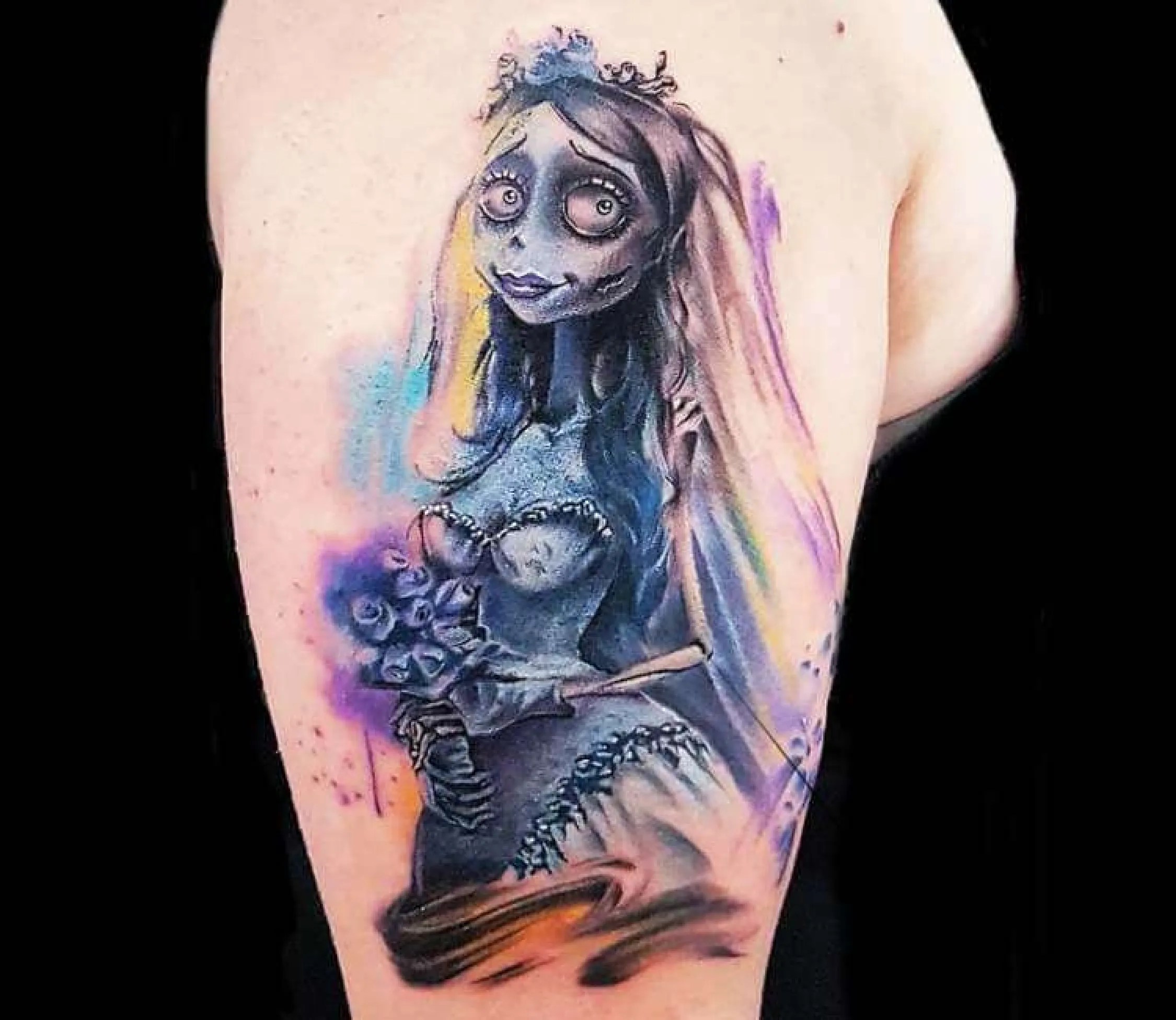 10 Tattoos Inspired By Tim Burton Movies | Screenrant 641_x_740_png
