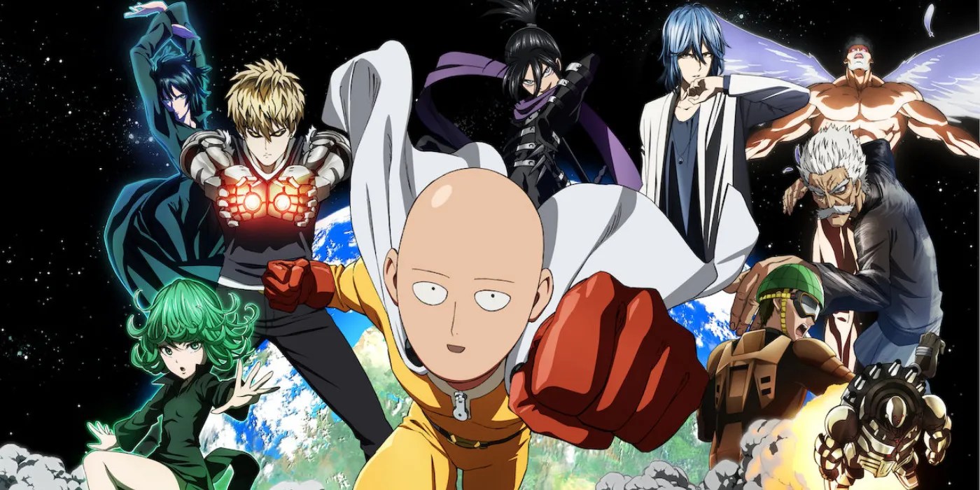 Póster de One Punch Man con personajes principales