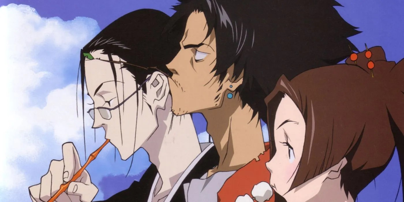Jin, Mugen y Foo miran a su izquierda anticipando lo que les deparará su próximo viaje.