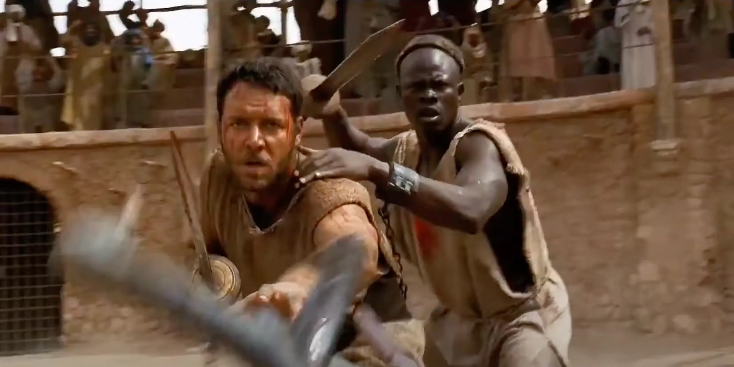 Maximus and Juba in Gladiator