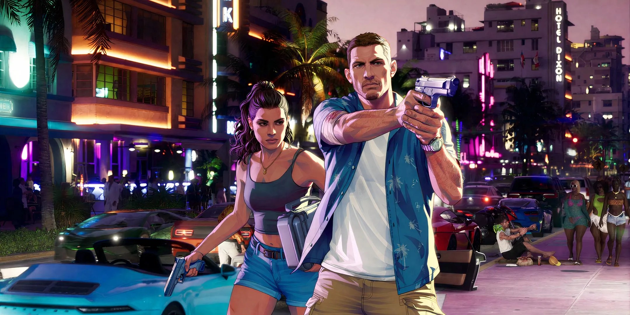 GTA 6 Gameplay Trailer Hype Reaches New Levels As We Hit 2026 Gta6 Characters Custom Image With Guns 1 