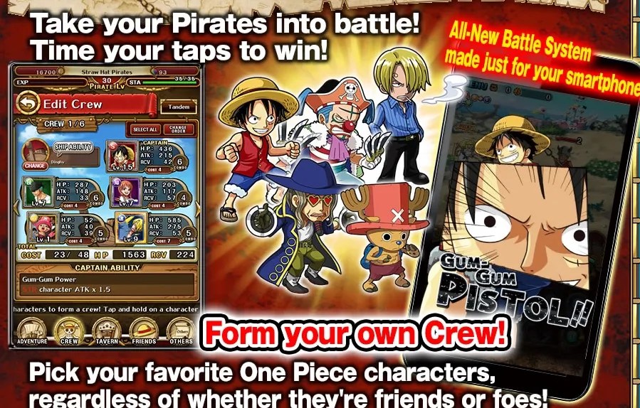 One piece: treasure cruise mobile game gets an english release