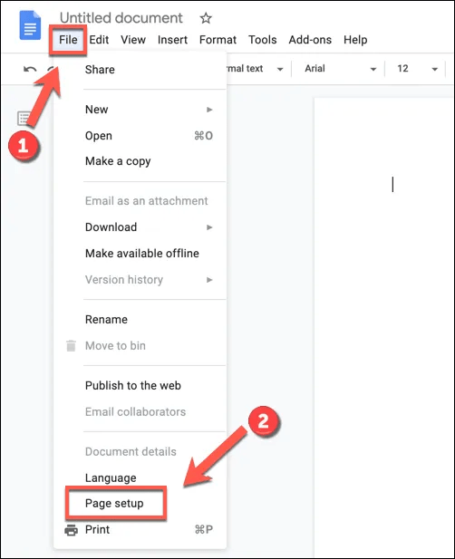 How to change the page color in google docs