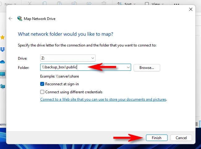 Windows 11 Map Network Drive Dialog 