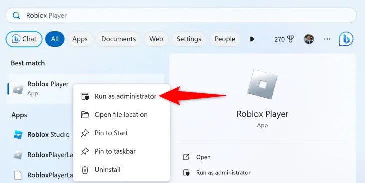Resolving The An Unexpected Error Occurred And Roblox Needs To Quit 1 Run Roblox As Admin 