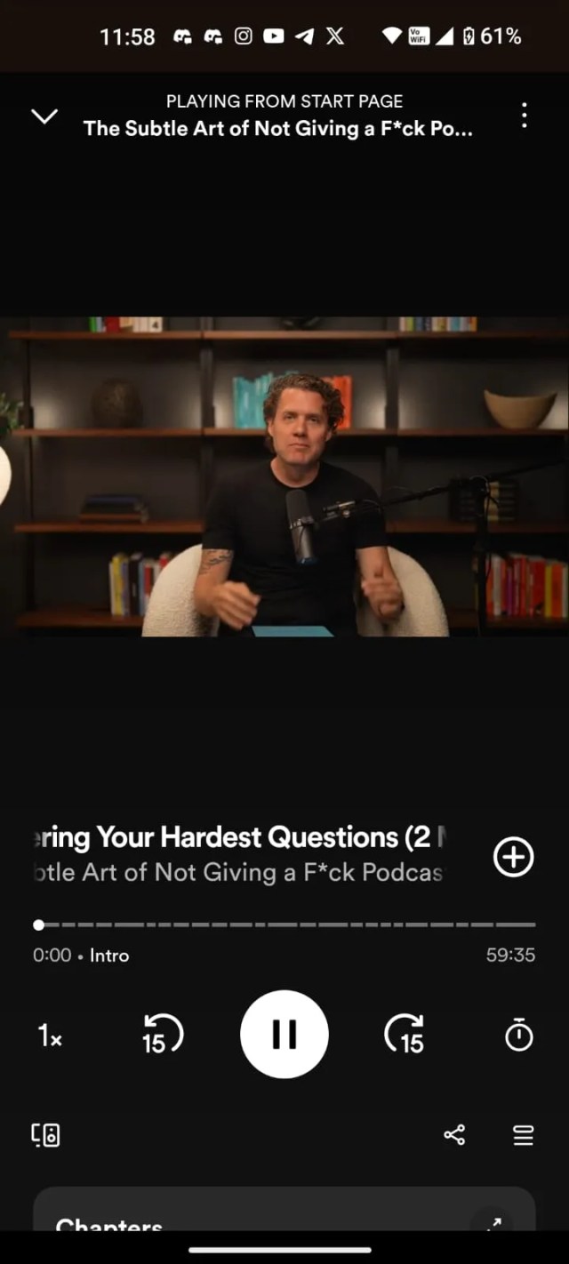 Screenshot of the Spotify app on Android
