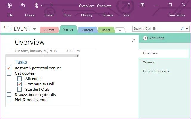 Onenote Section Template How You Can Use Microsoft Onenote For Project - Premium Space Photo Gallery - HD