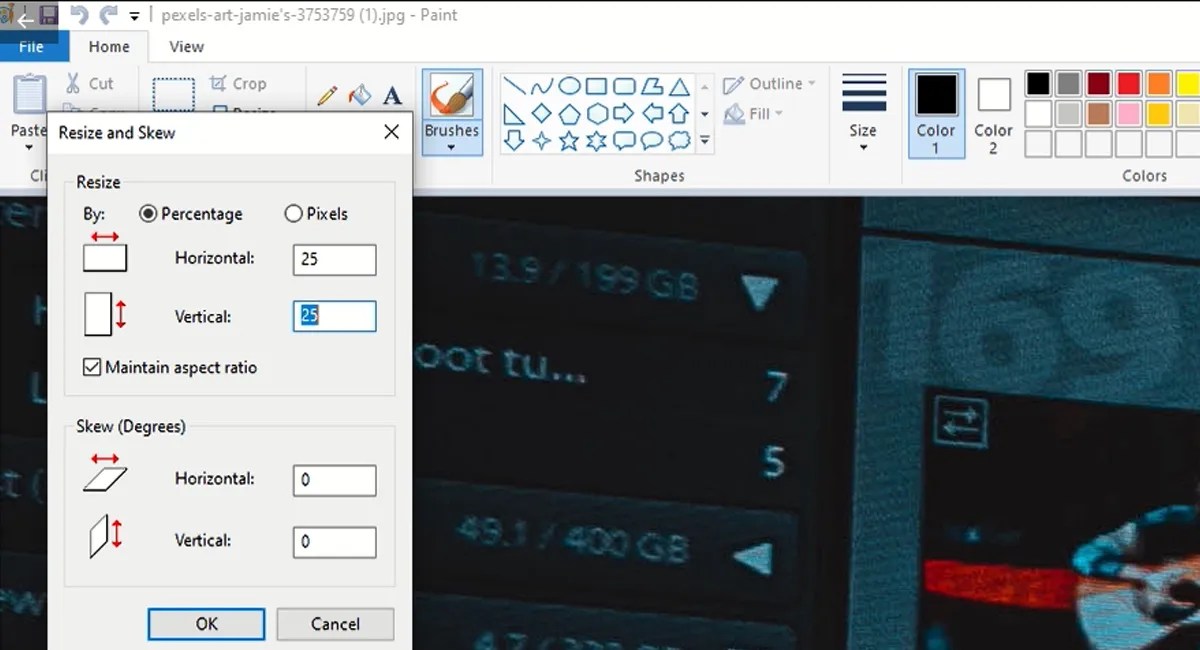 How To Reduce The Size Of A JPEG 6 Different Ways Resizing Adjustment For Images In Paint 