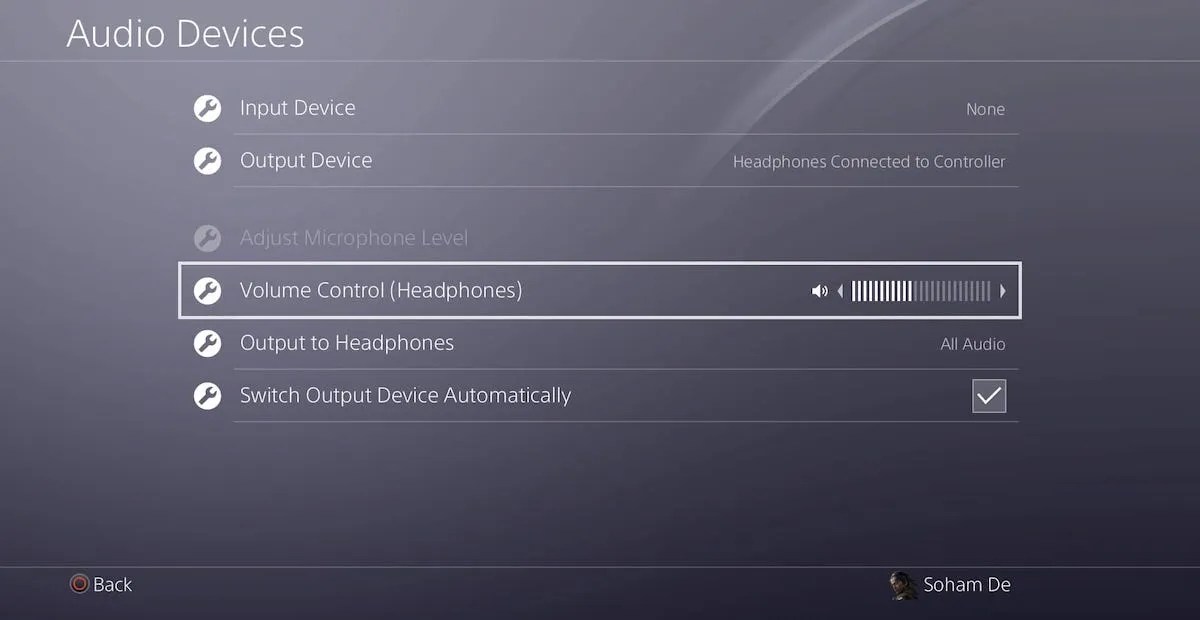 Come regolare il volume delle cuffie PS4