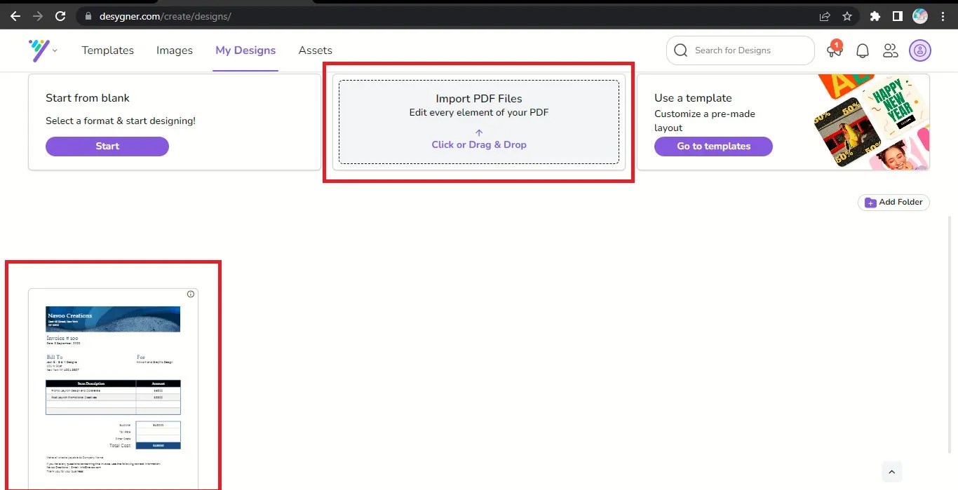 How to correct errors in a pdf invoice