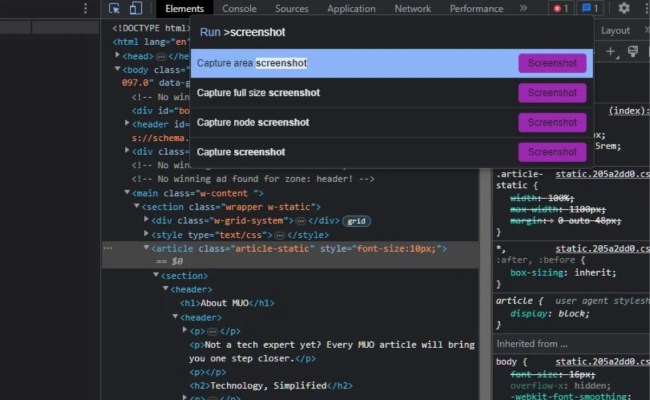 How To Take Screenshots Using Developer Tools In Google Chrome