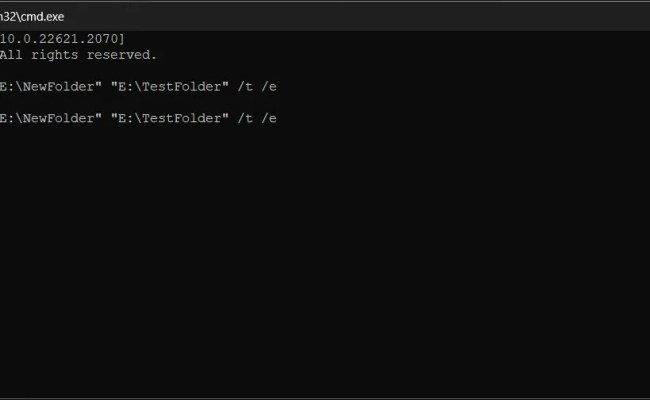How To Recreate A Folder's Structure Without The Files In Windows