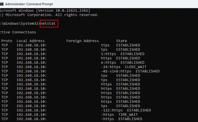 How To Use The Netstat Command In Windows 11 To Monitor Network Activity