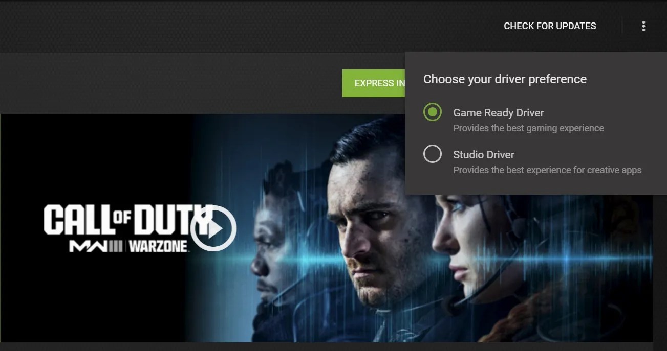 Game Ready Or Studio Which Nvidia Driver Is Right For You Selecting The Driver In Nvidia Geforce Experience 