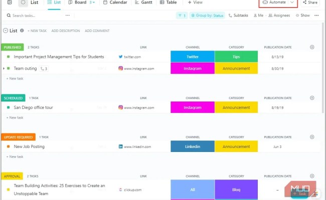 A Beginner’s Guide To ClickUp Automations