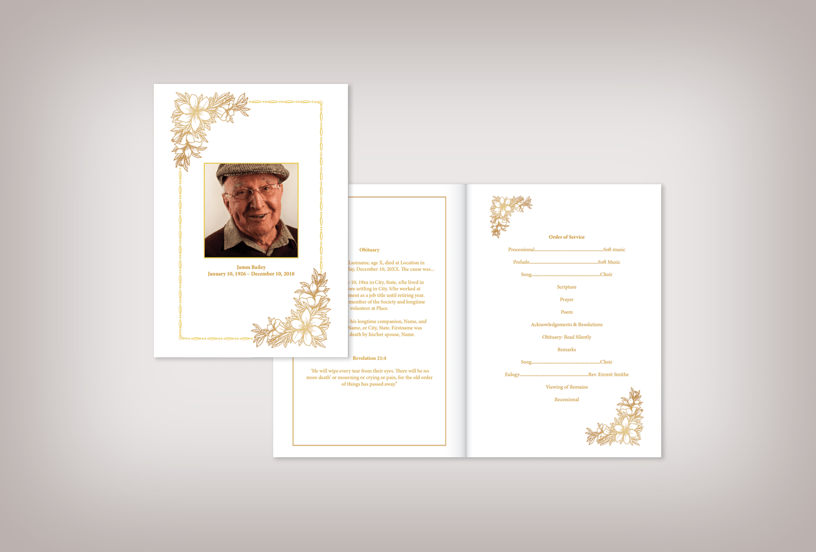 Template For Order Of Service Funeral