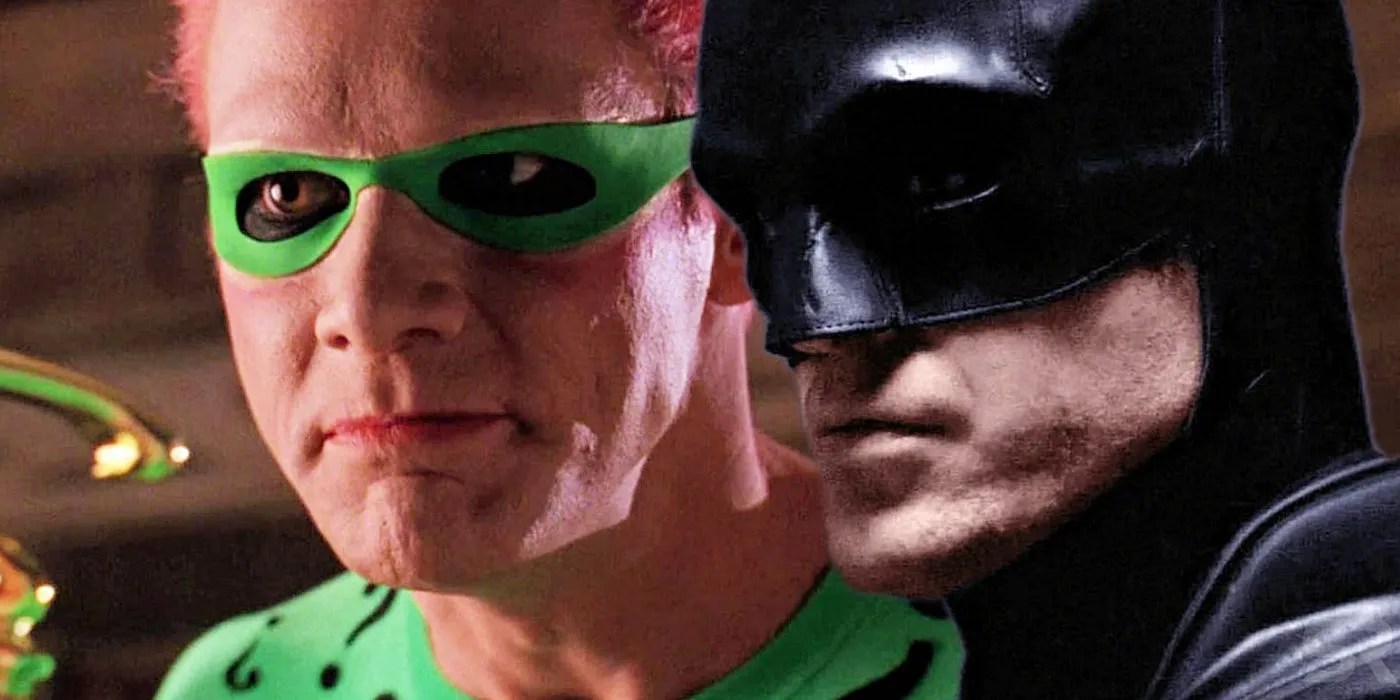 Jim carrey portrayed the riddler with frank gorshin as his stated primary influence. The Batman Trailer Edit Has Jim Carrey S Riddler Taunt Robert Pattinson