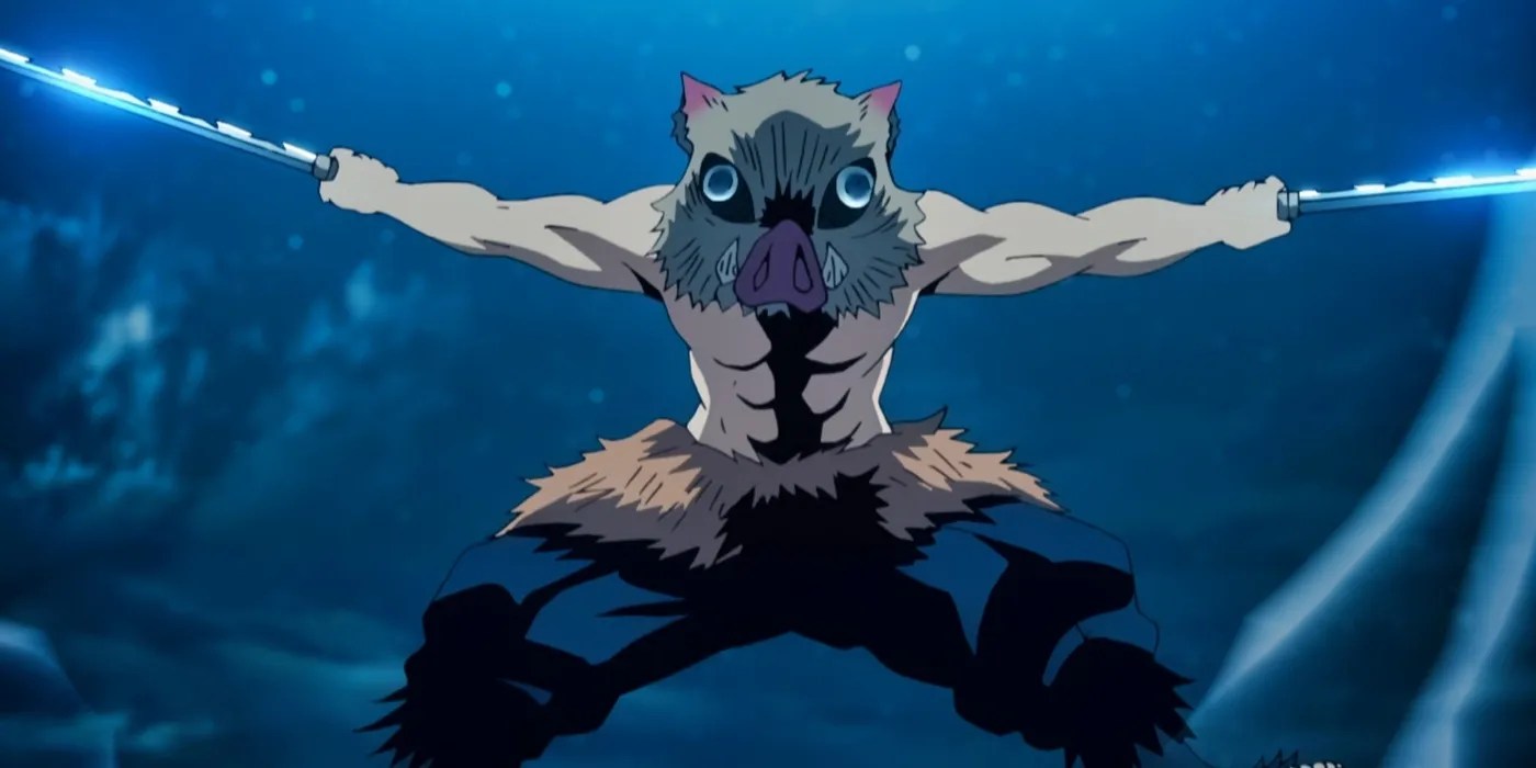 Why Demon Slayer S Inosuke S Wears A Pig S Head Screen Rant