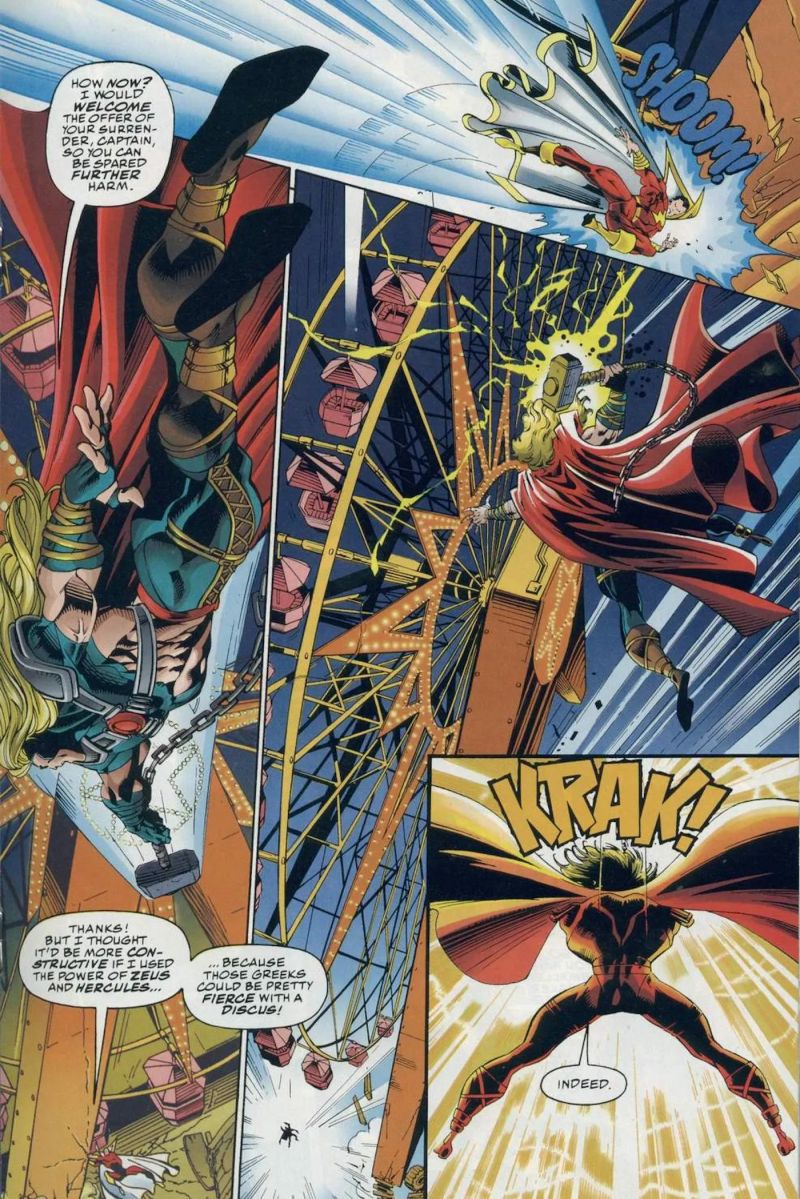 Shazam Who Laughs Beats Up Thor And Rao Comicnewbies - Premium Dark Pattern Gallery - Full HD