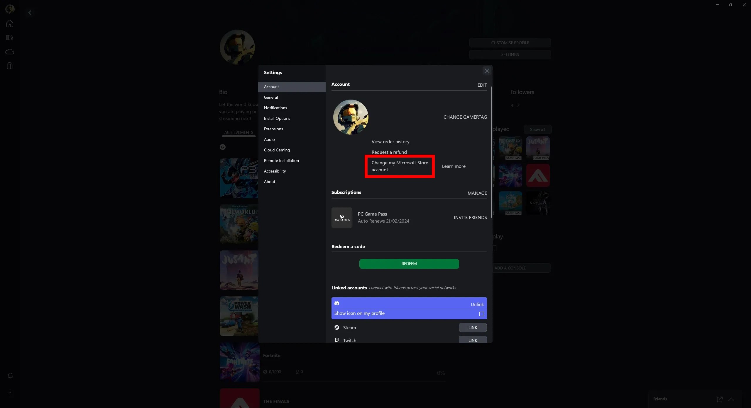 How To Share Game Pass On Xbox And PC Sharing Xbox Game Pass On Pc Through The Xbox Pc App 