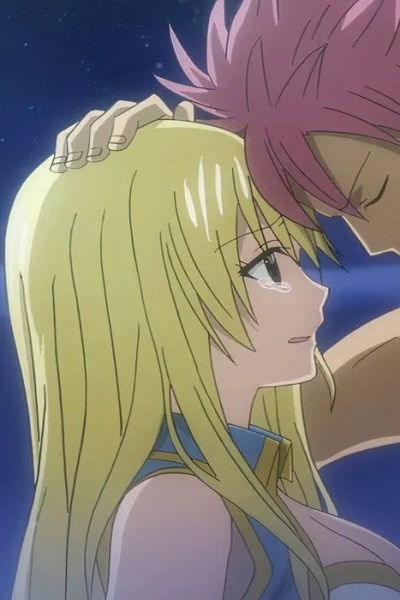 Natsu and lucy kiss in movie