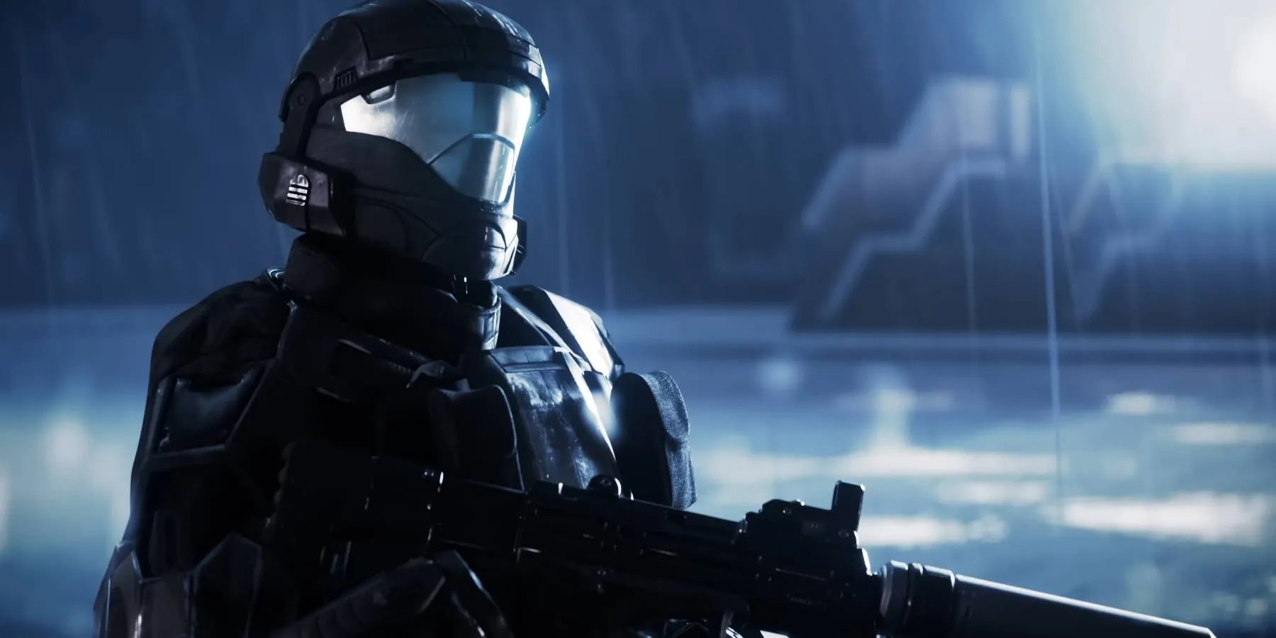 HellDivers 2 Helldiver con armadura y usando un arma de Halo: ODST