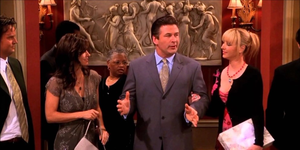 Alec Baldwin and Lisa Kudrow as Parker and Phoebe in Friends