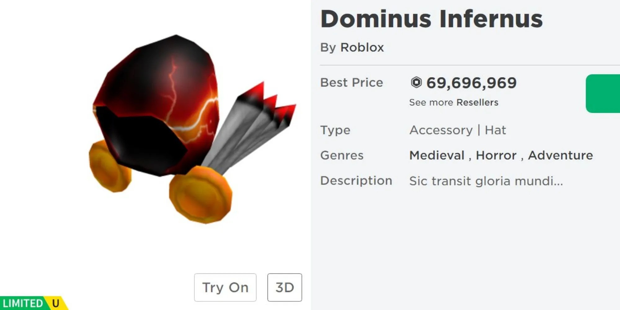 Roblox 15 Rarest Limited Items That Players Dream Of Owning Roblox Dominus