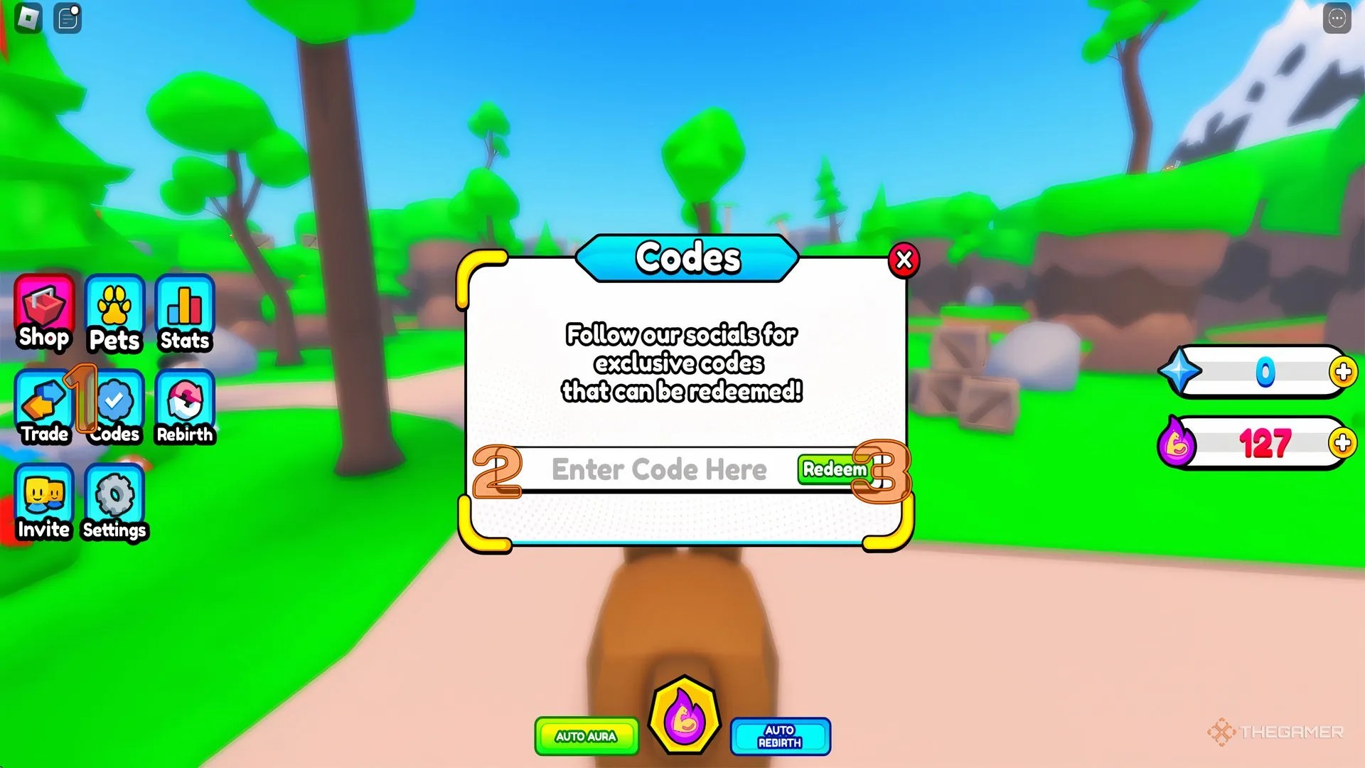 Gain Aura Simulator Codes For Roblox Redeem Code Gain Aura Simulator 